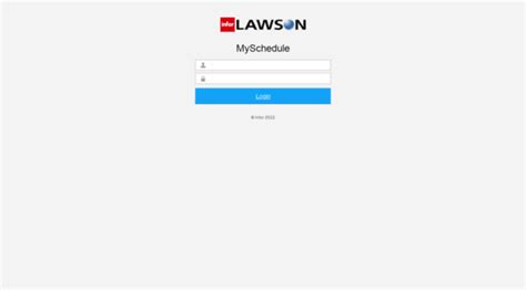 lawson my schedule|lawson my self service.